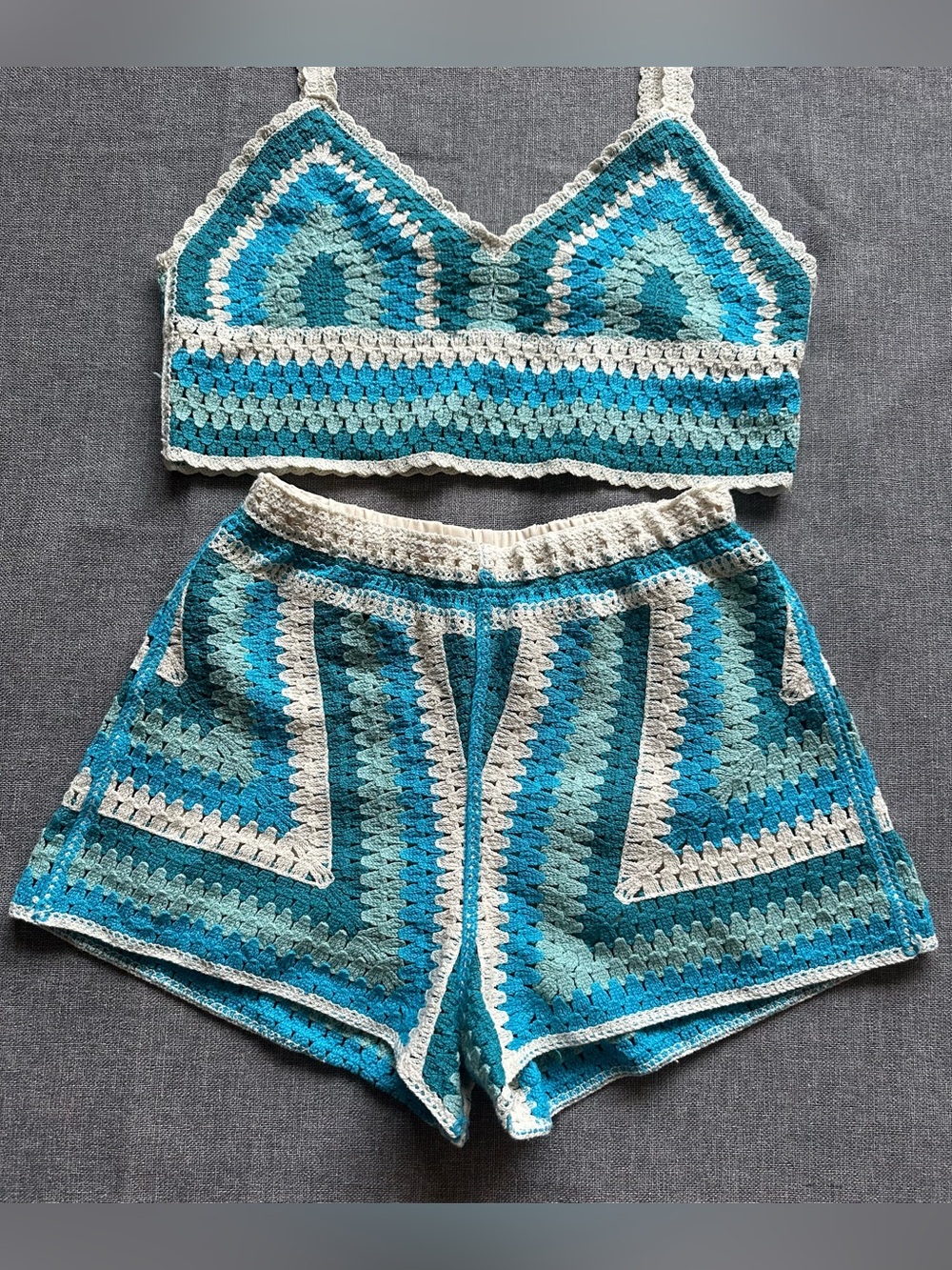 Rebellion Again 2pc Crochet Bralette & Short Set - Picture 5 of 11